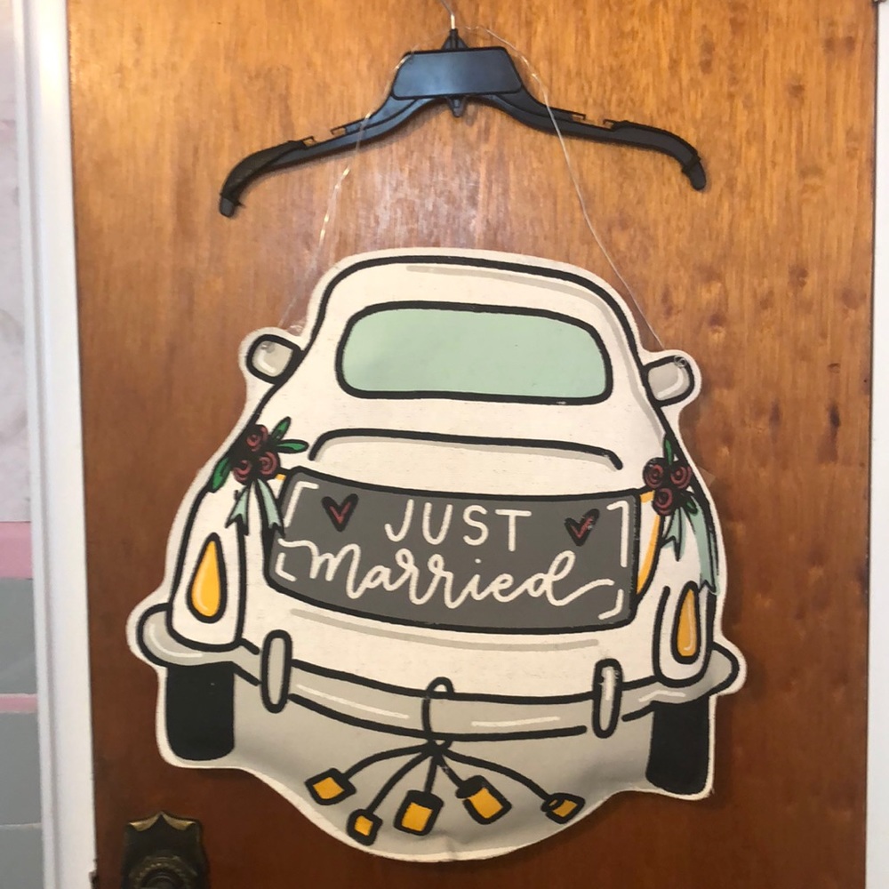 The Original Burlee Just Married Door Decoration